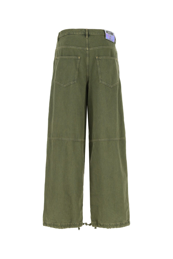 Army green denim cargo pant