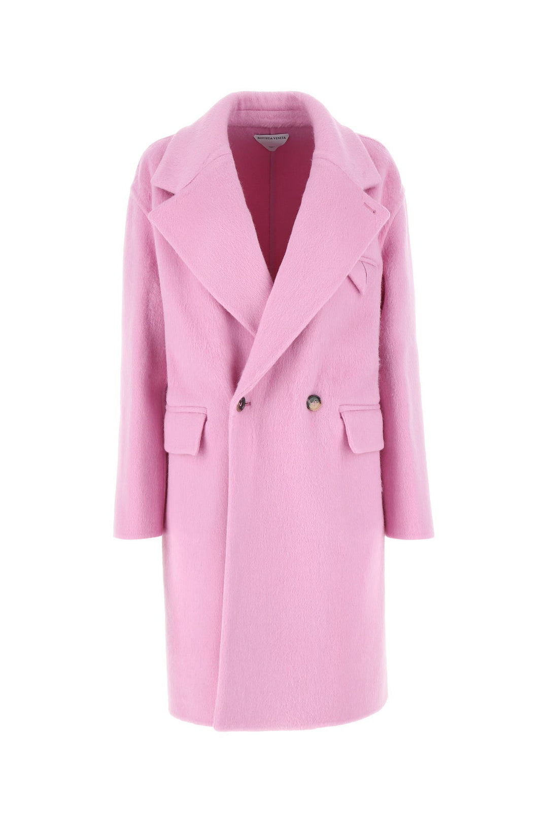 Pink wool blend coat