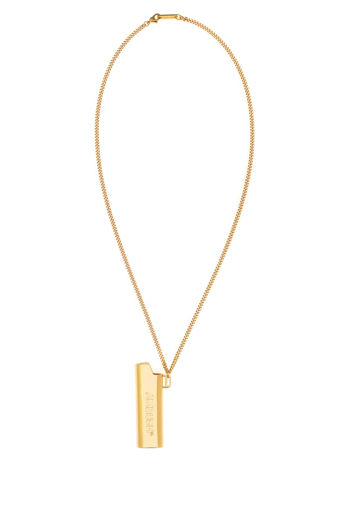 Gold metal Lighter Case necklace