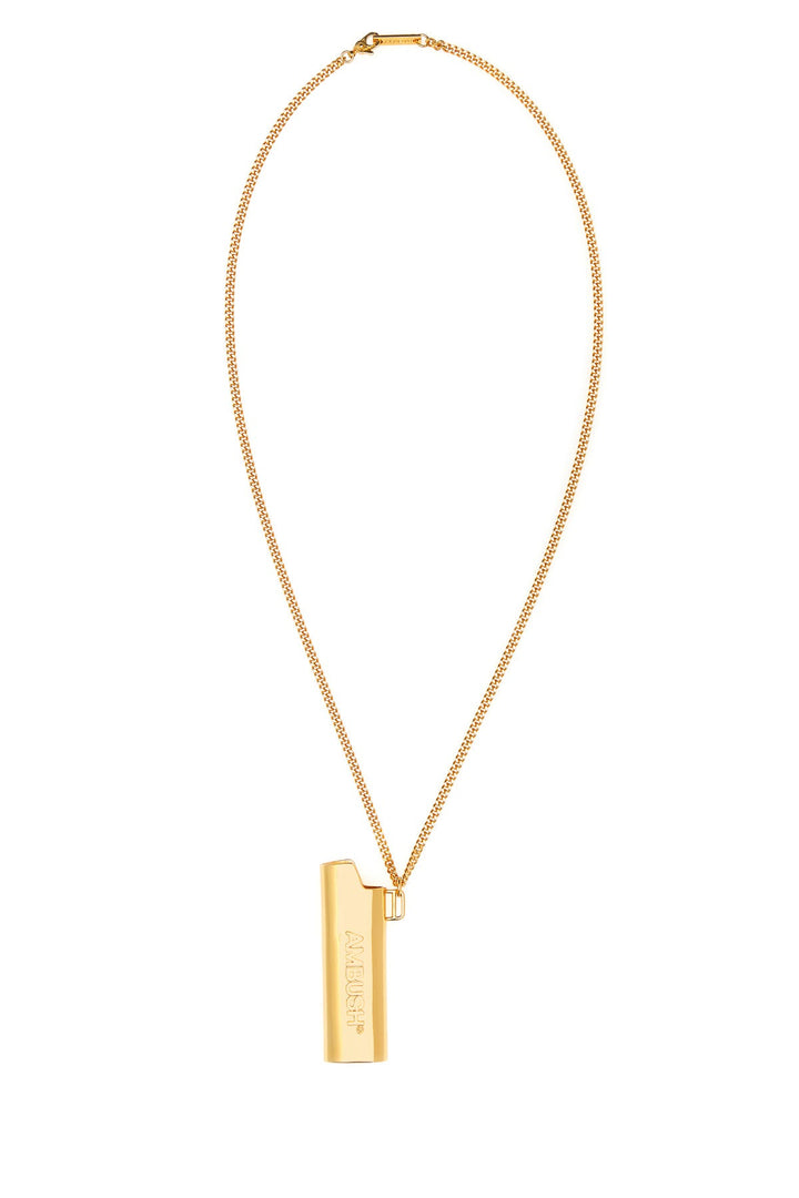 Gold metal Lighter Case necklace