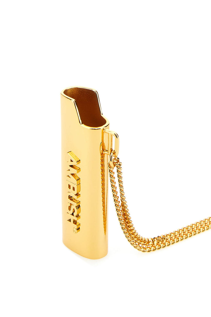 Gold metal Lighter Case necklace