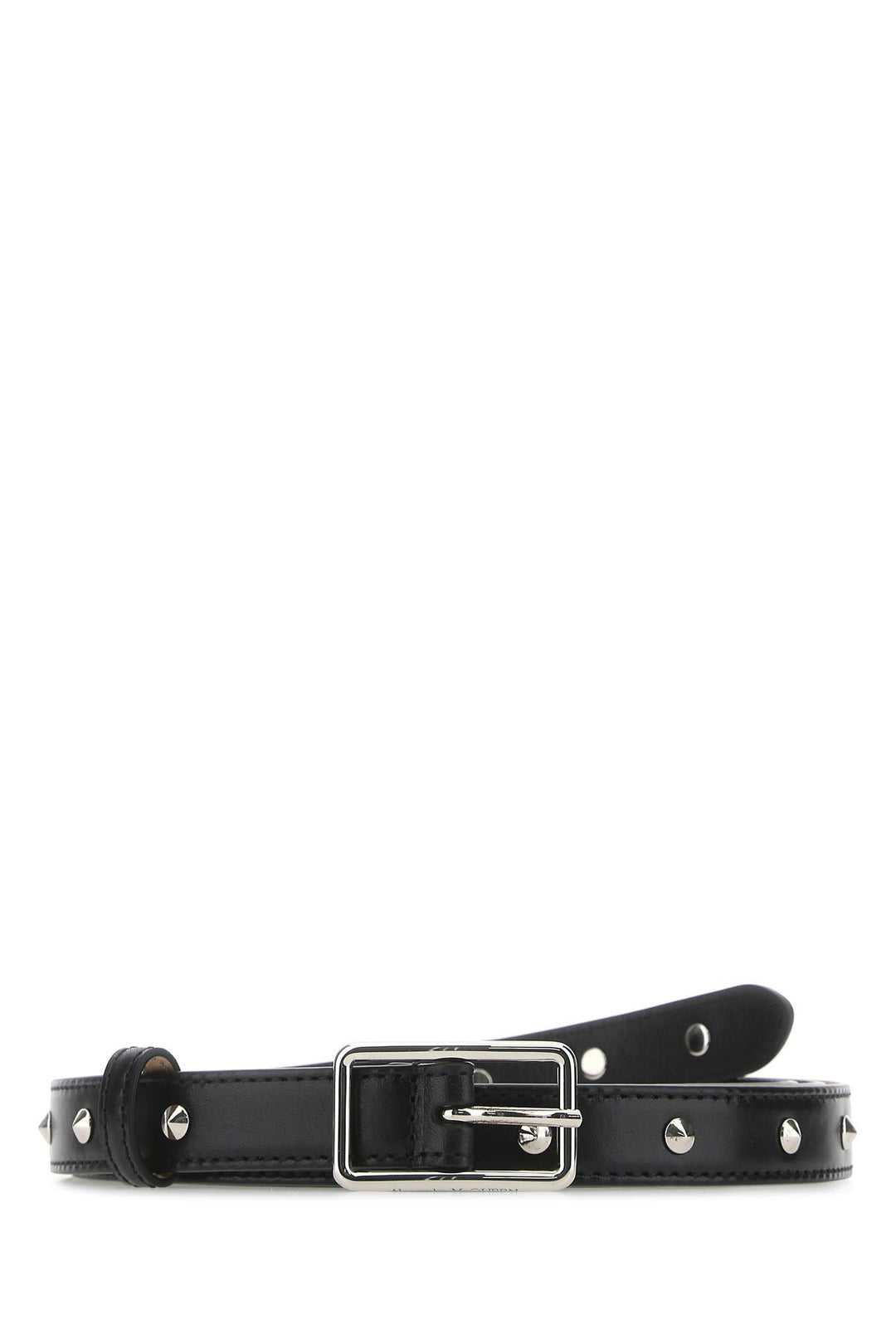 Black leather belt