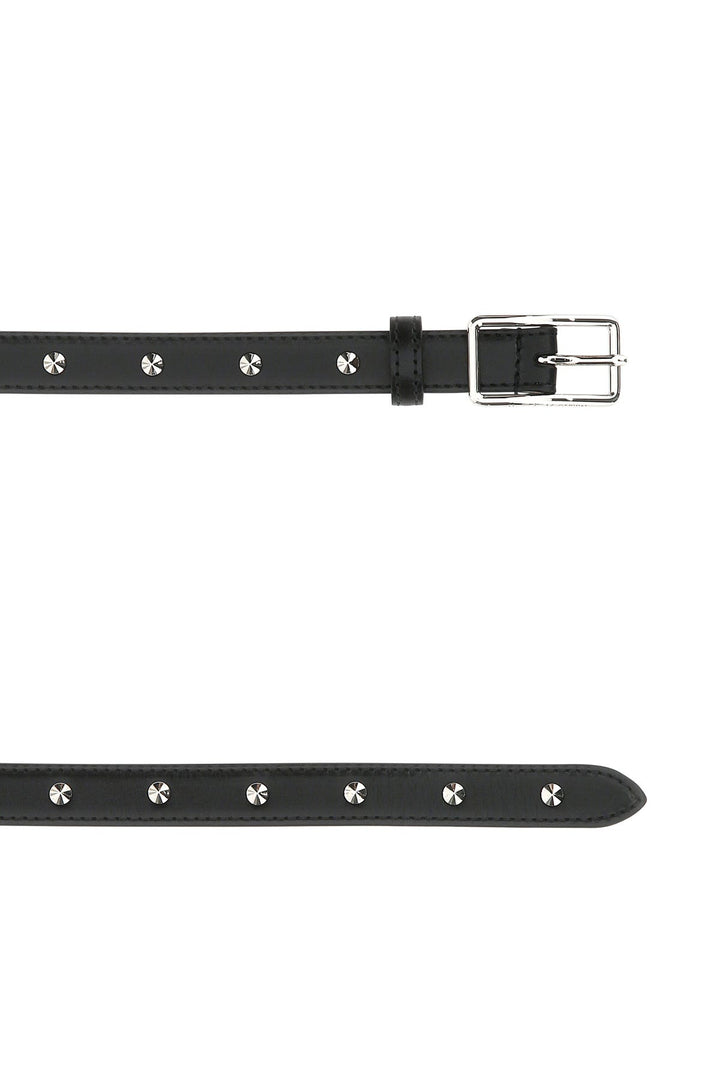 Black leather belt