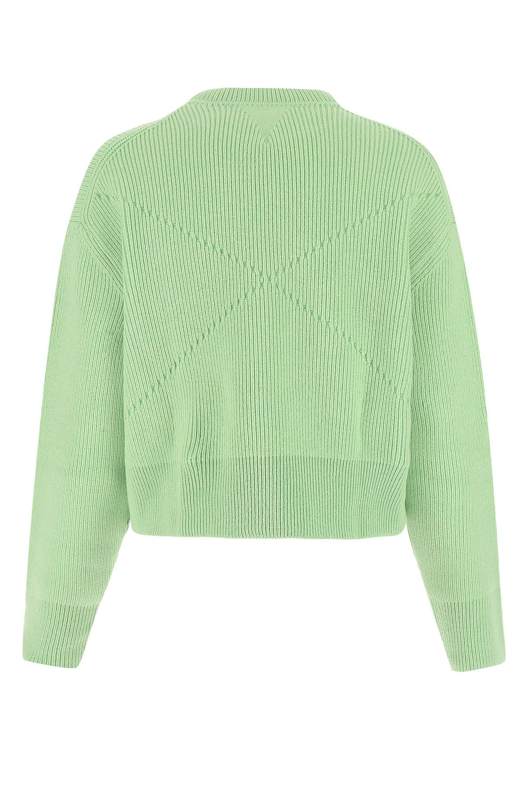 Pastel green stretch cashmere blend sweater