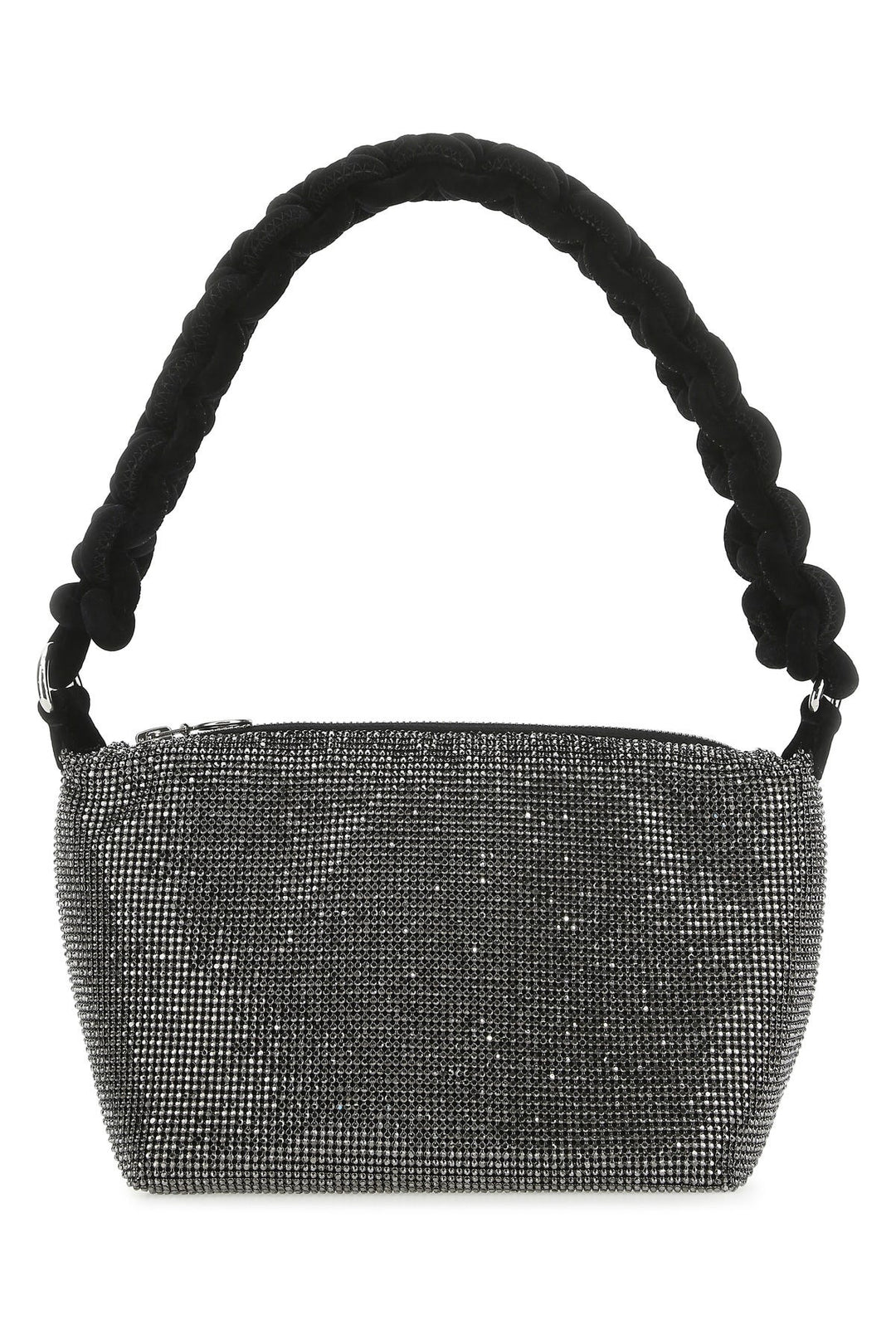 Black rhinestones handbag