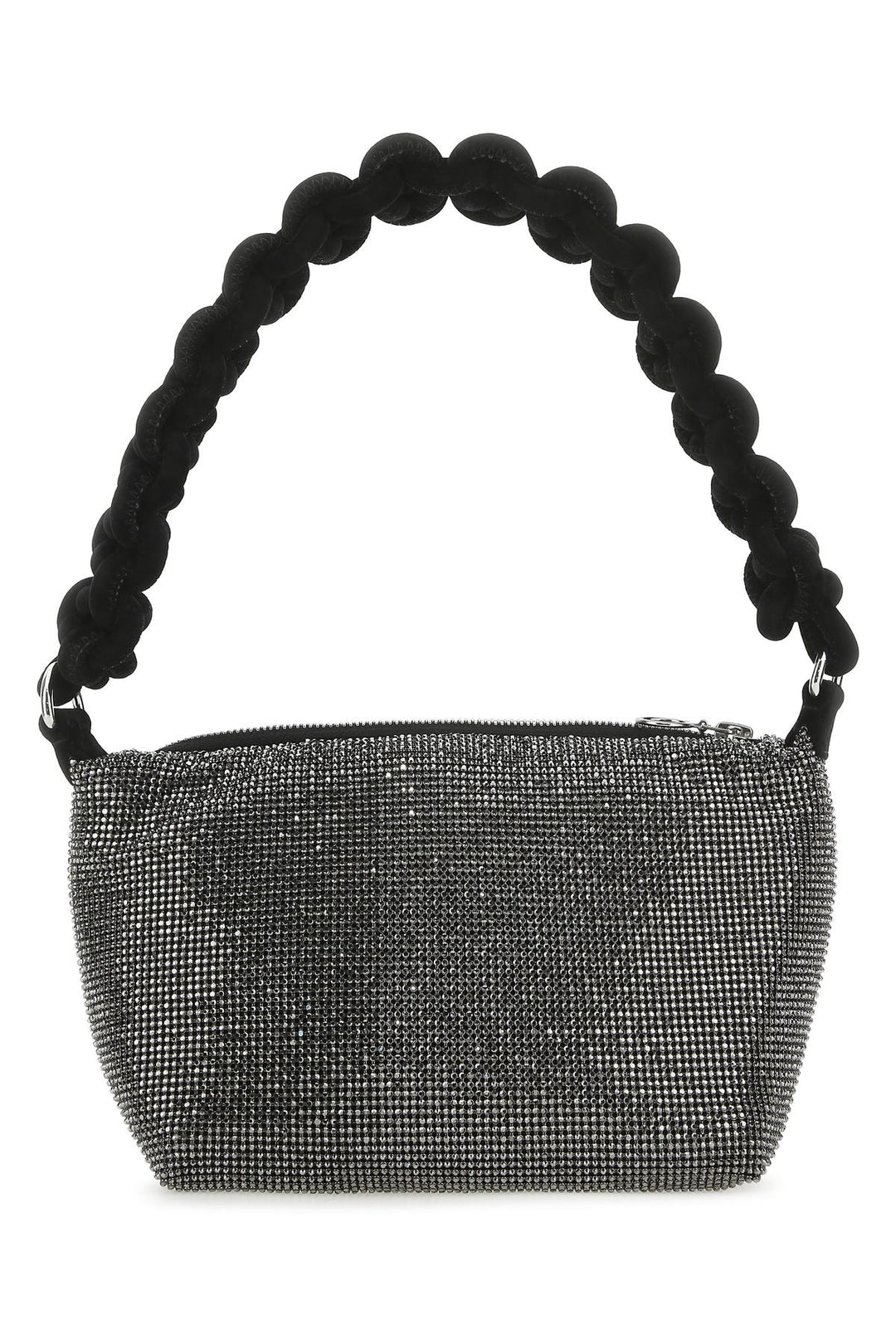 Black rhinestones handbag