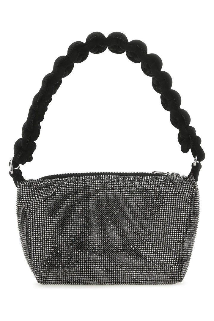 Black rhinestones handbag