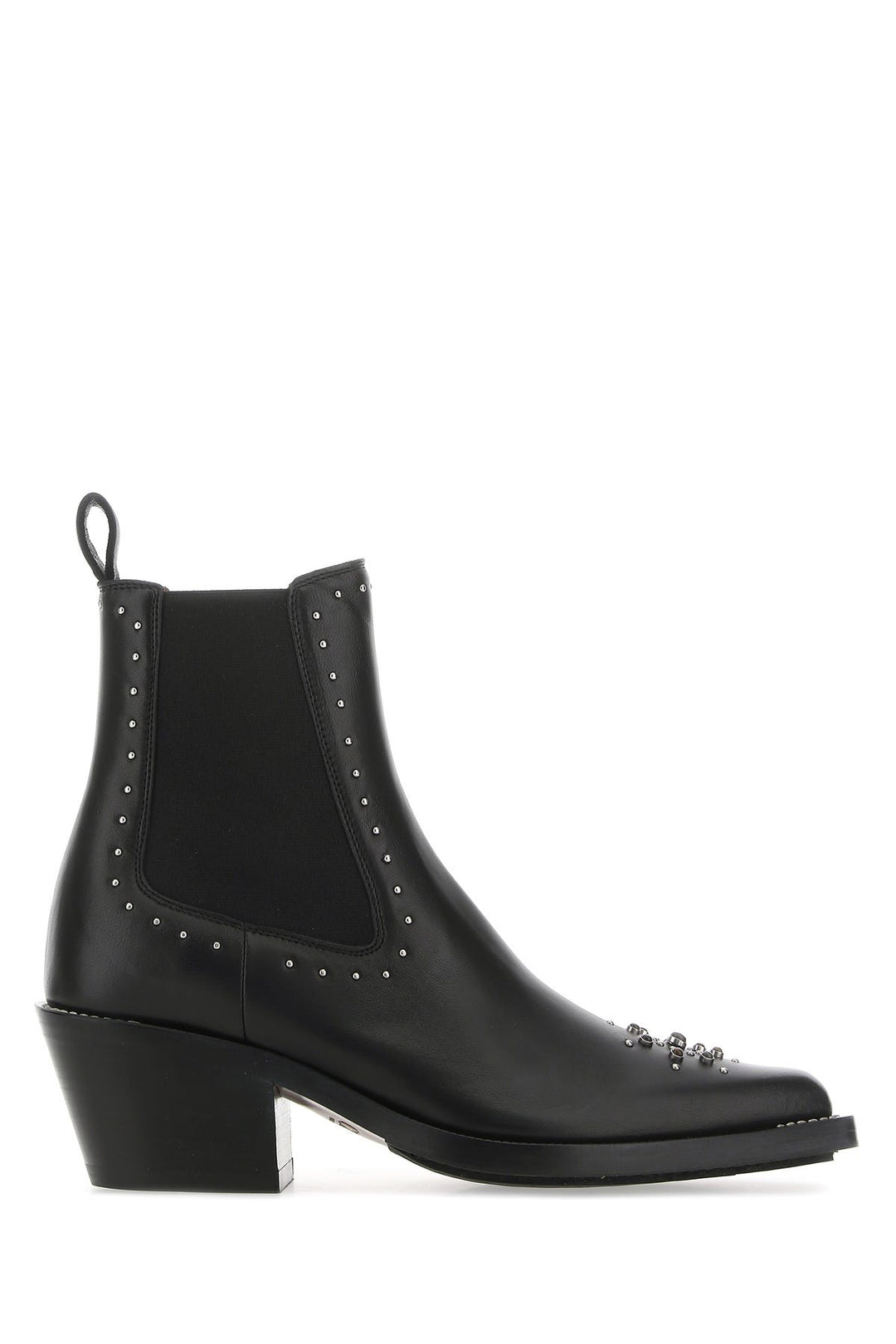 Black leather Nellie ankle boots