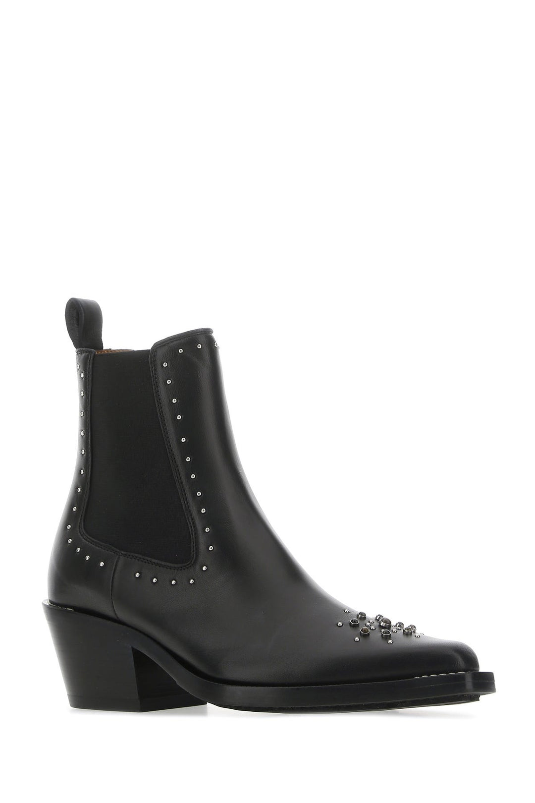 Black leather Nellie ankle boots