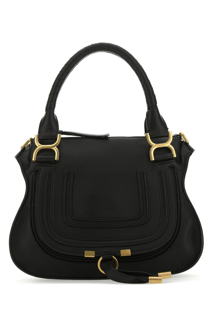 Black leather medium Marcie handbag