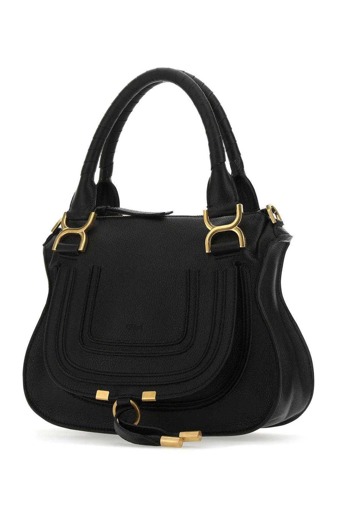 Black leather medium Marcie handbag