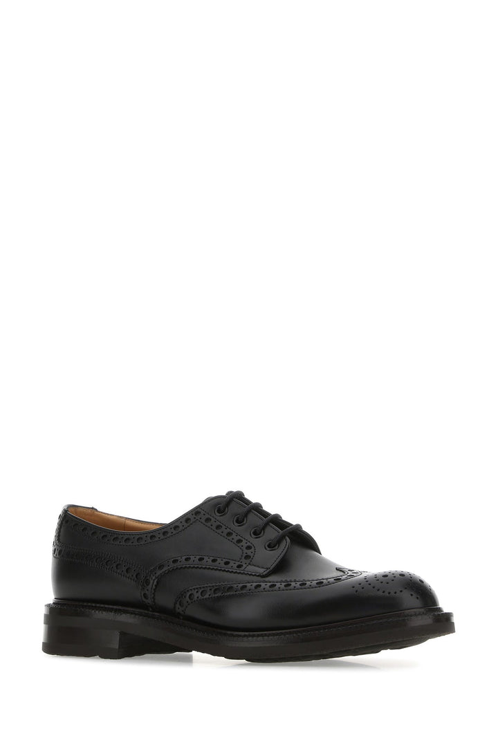 Black leather Horsham lace-up shoes