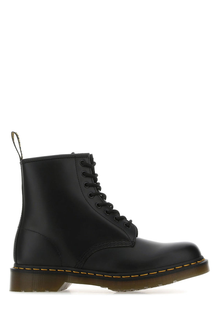 Black leather 1460 ankle boots