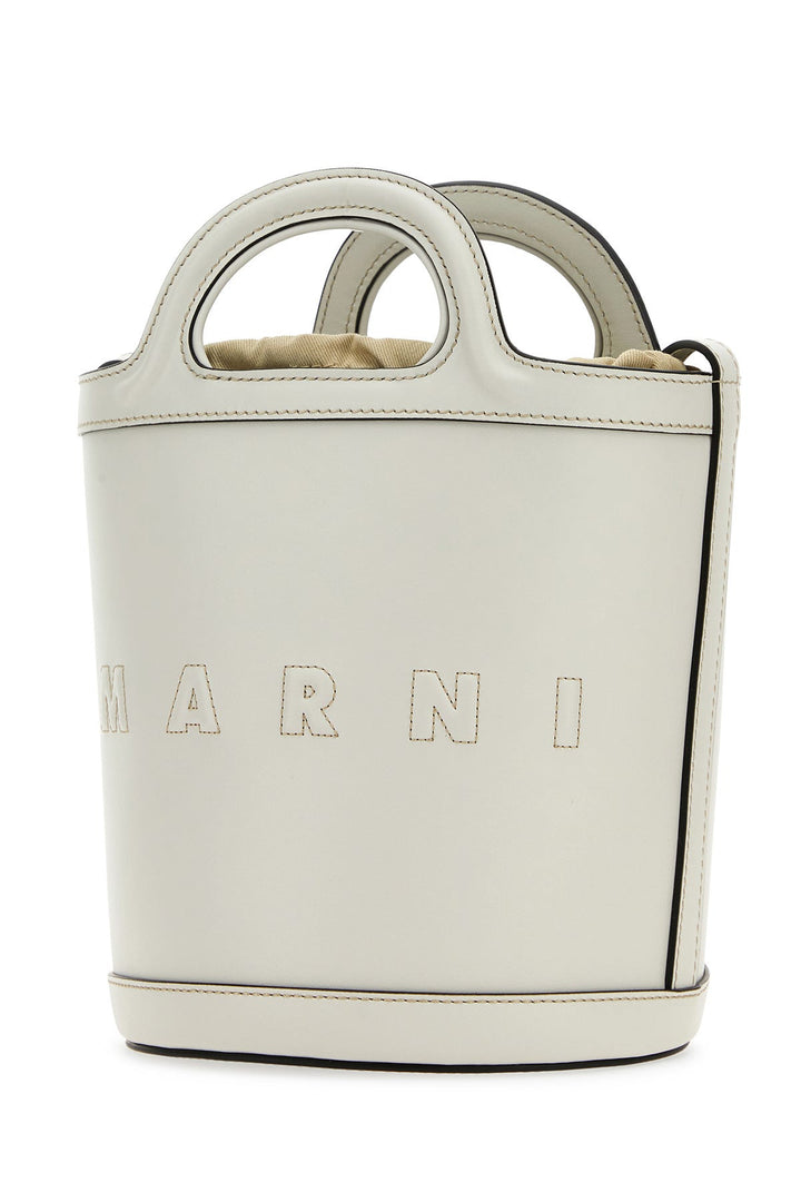 White leather small Tropicalia bucket bag