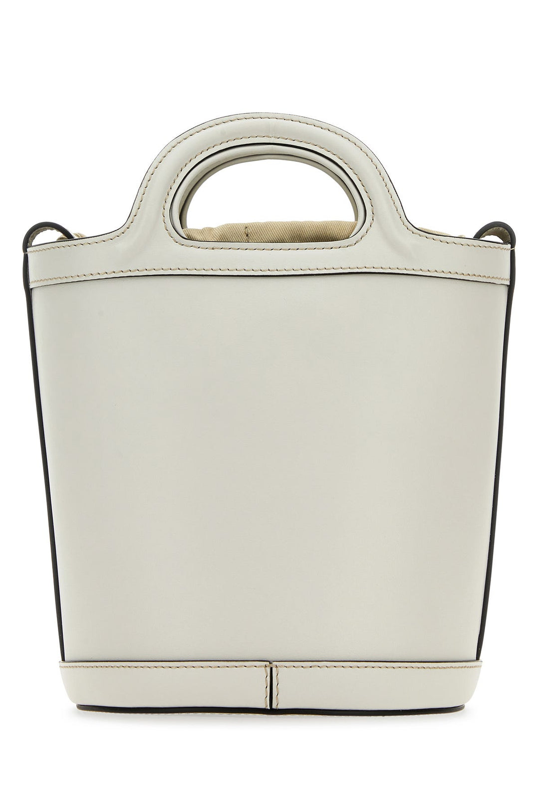 White leather small Tropicalia bucket bag