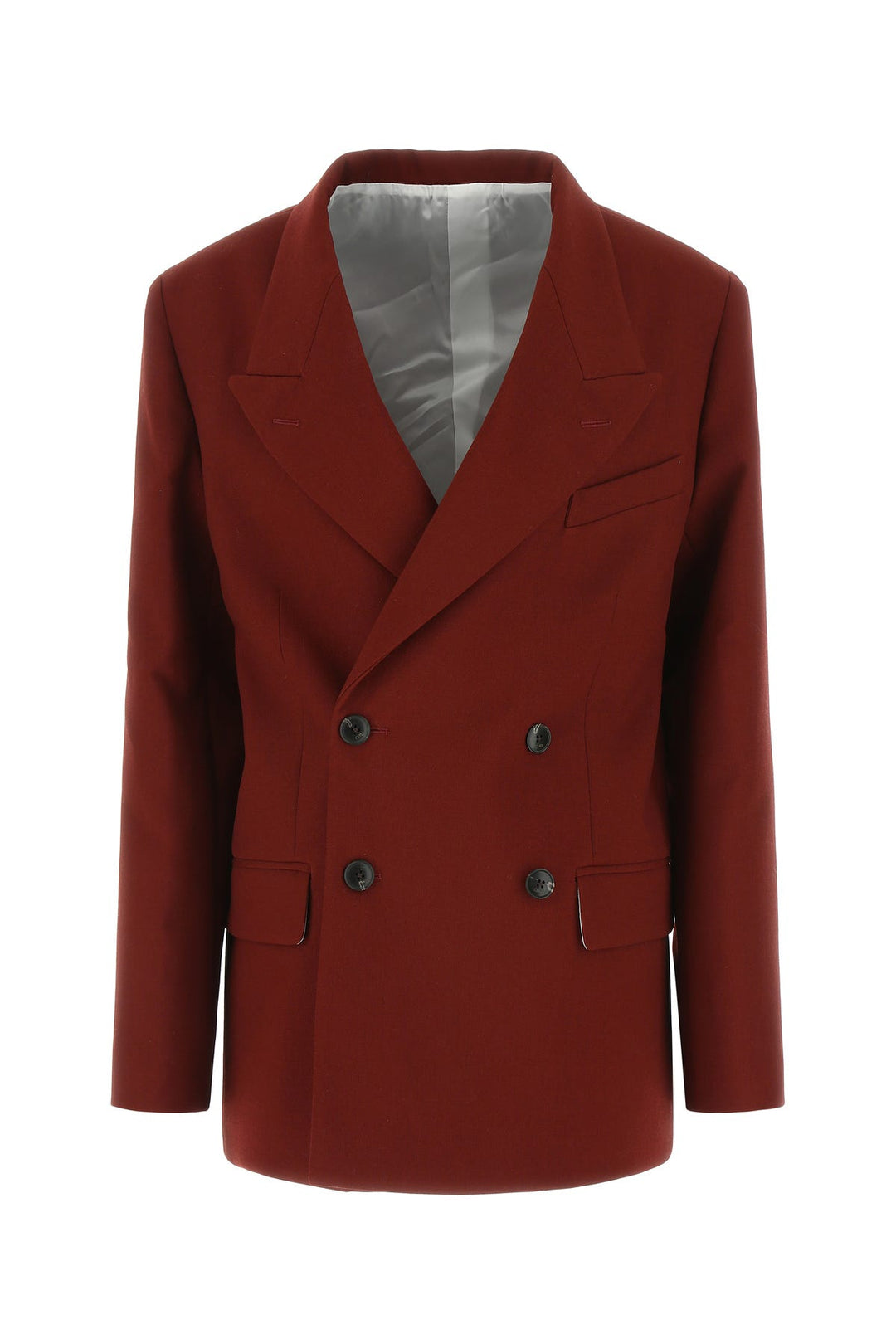 Burgundy wool blazer