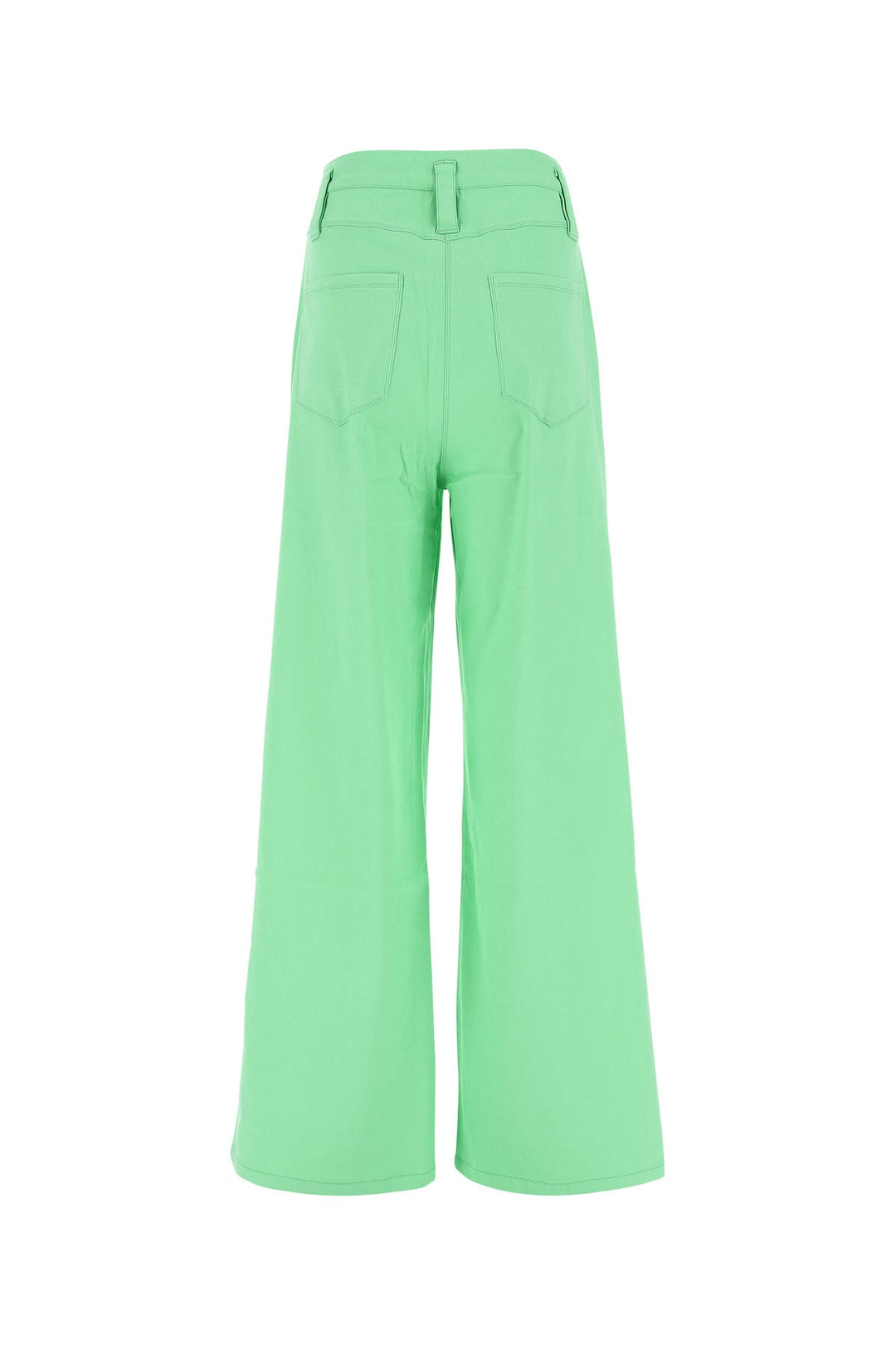 Fluo green stretch viscose blend pants