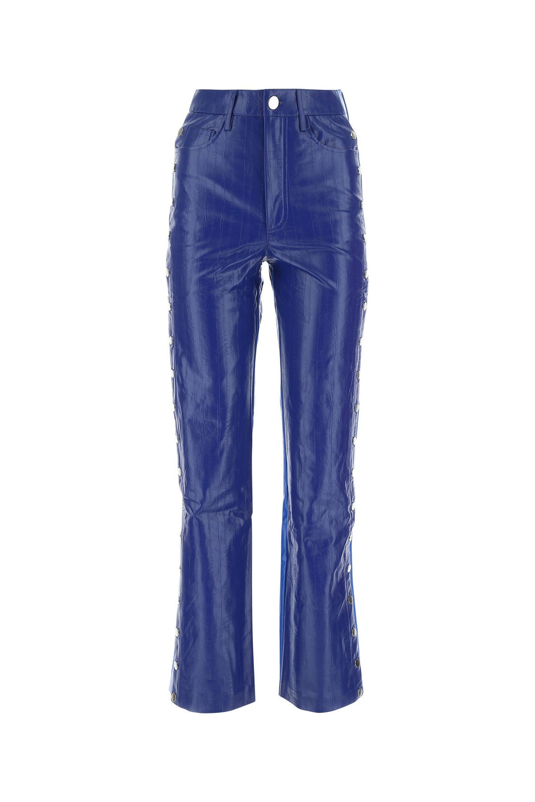 Two-tone synthetic leather pant