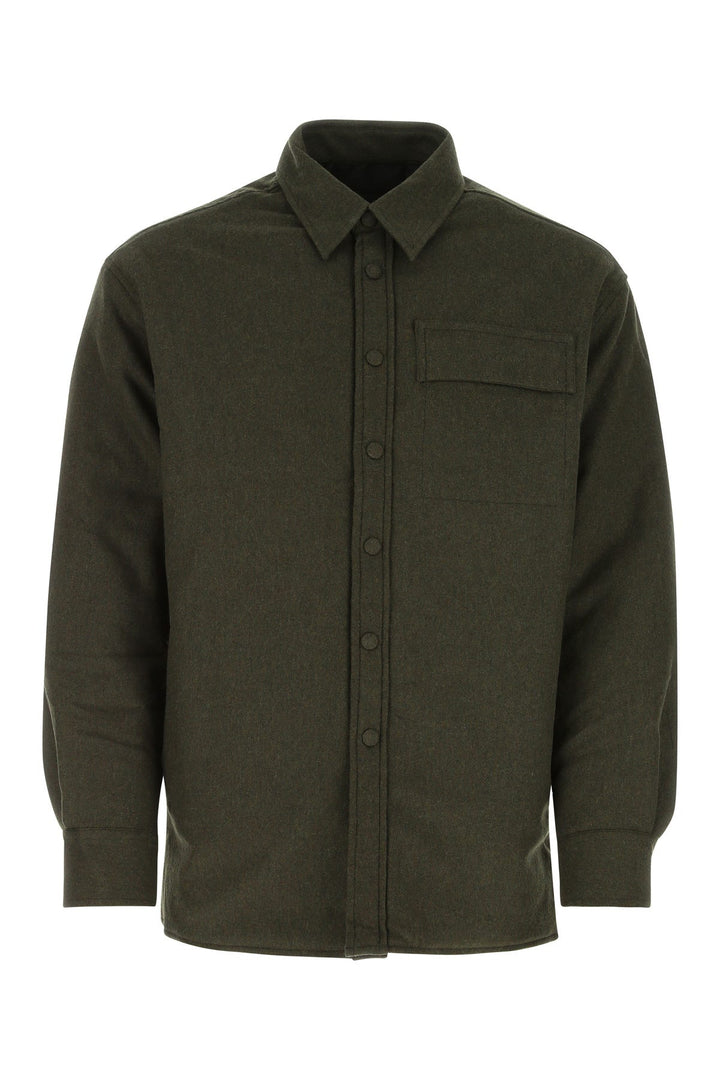 Army green wool blend jacket