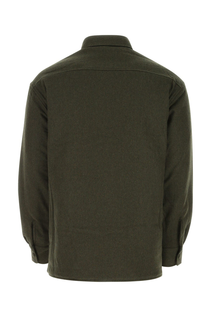 Army green wool blend jacket