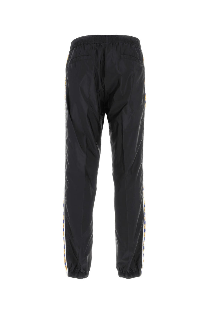 Black nylon joggers