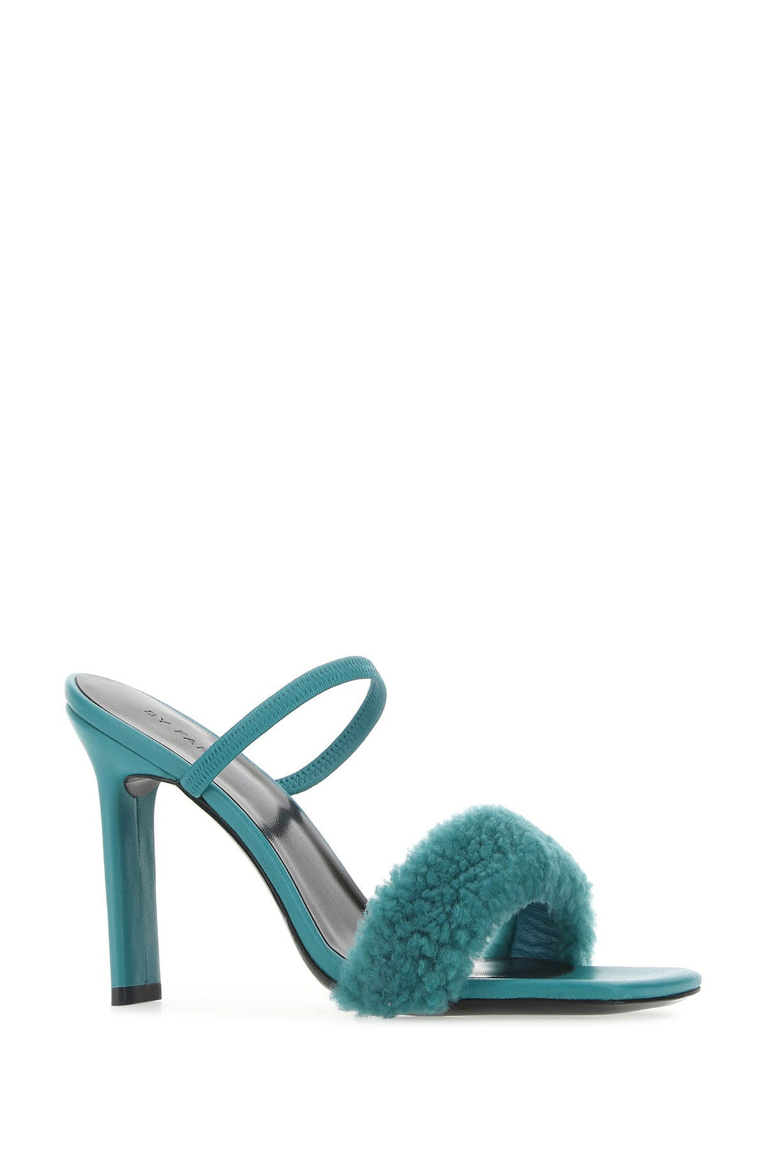 Turquoise leather Ada mules