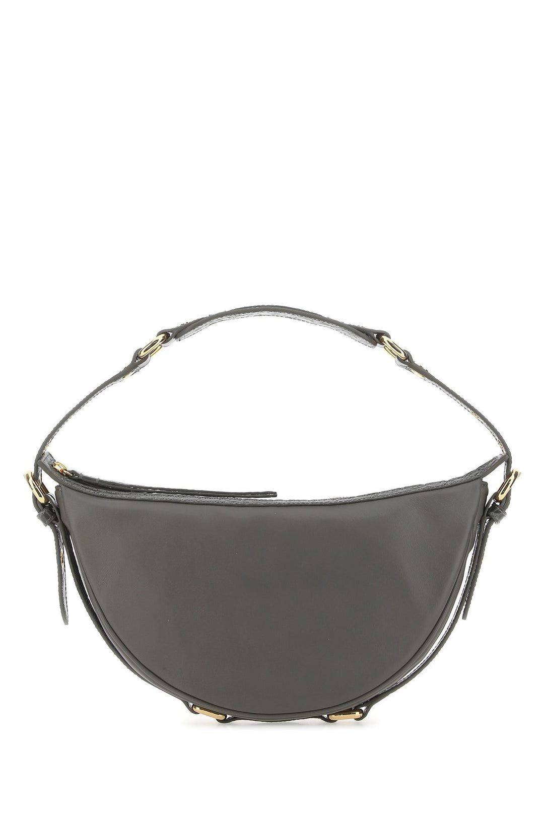 Grey leather Gib shoulder bag