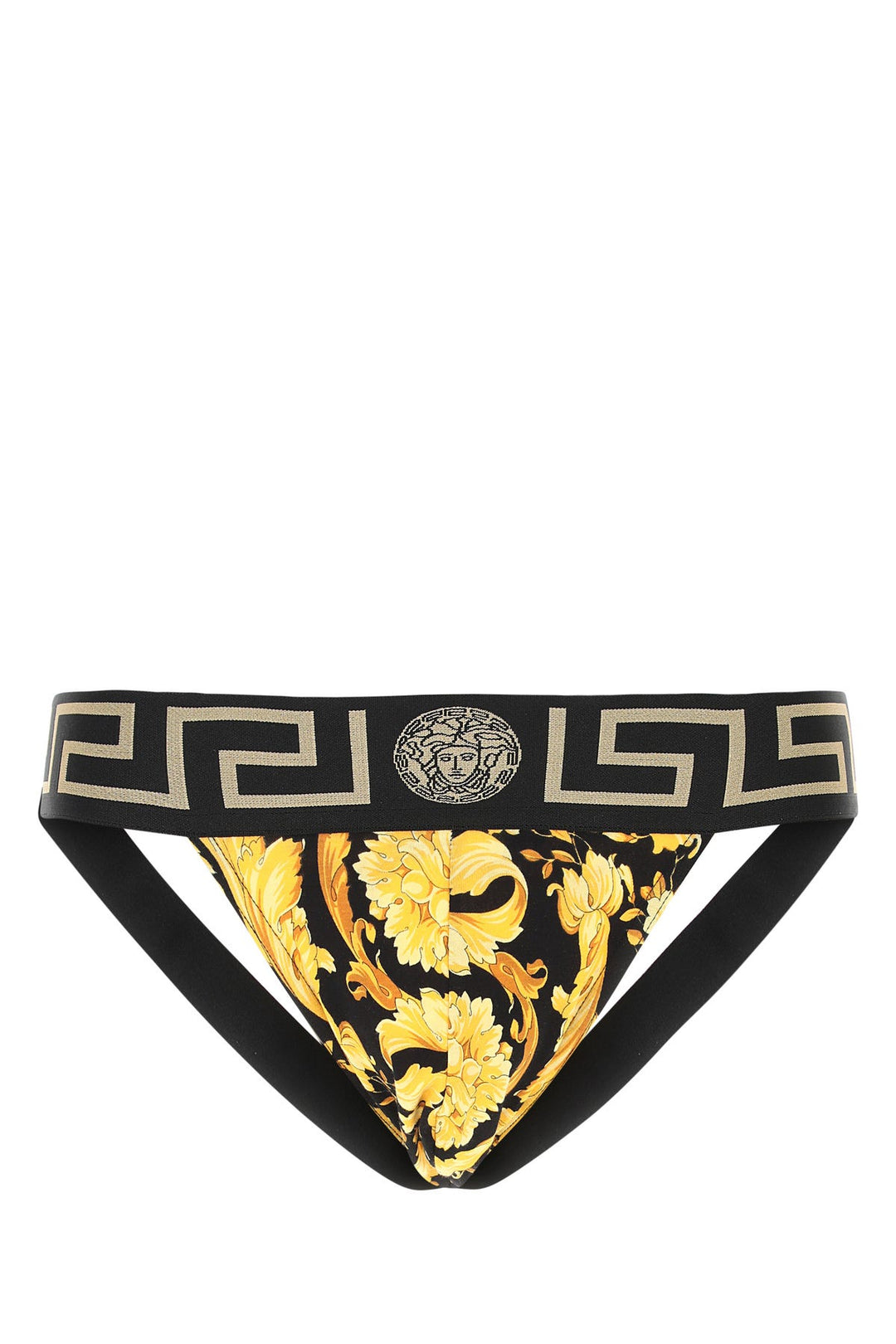 Printed stretch cotton jockstrap