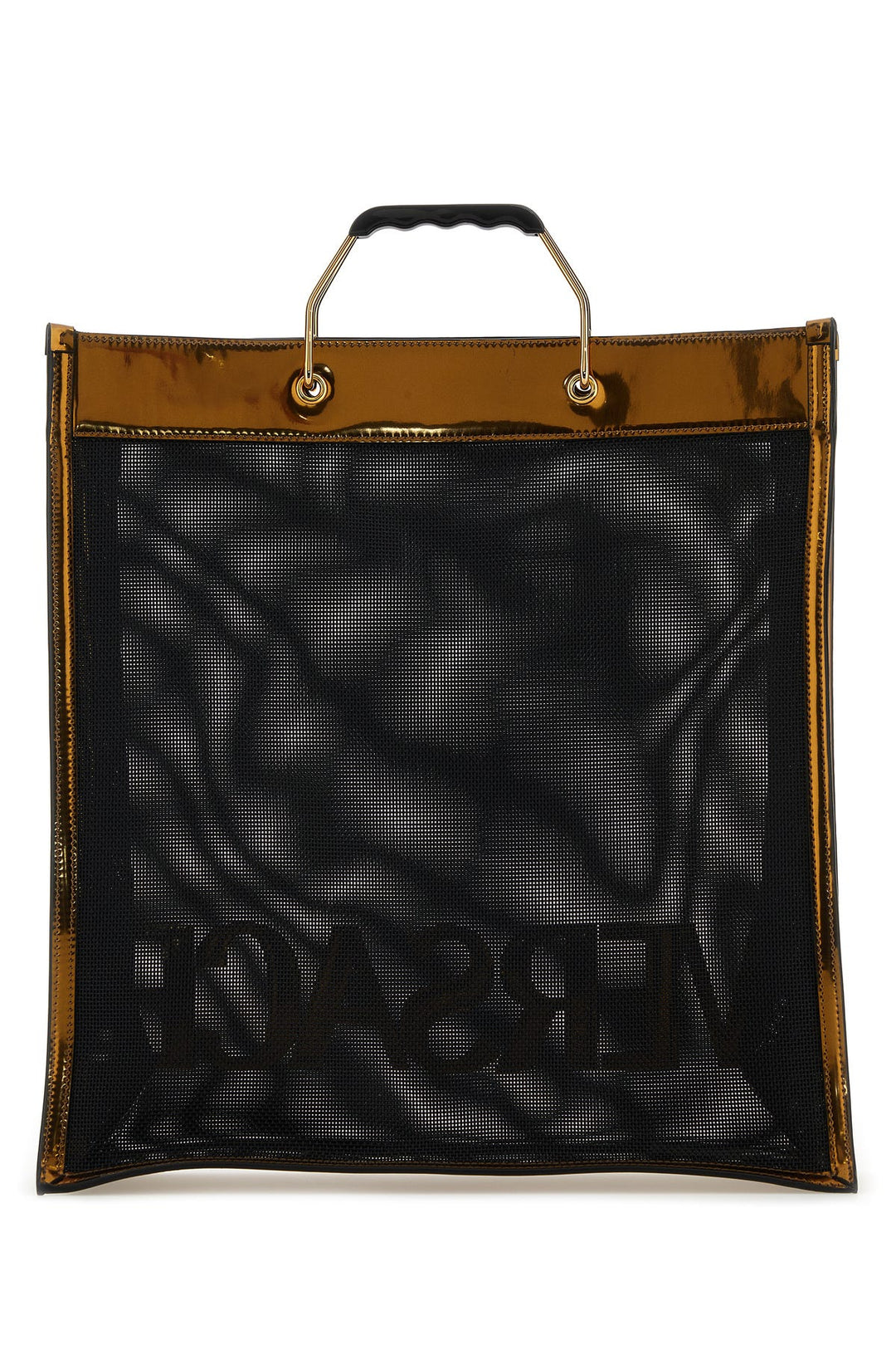 Black mesh Versace shopping bag