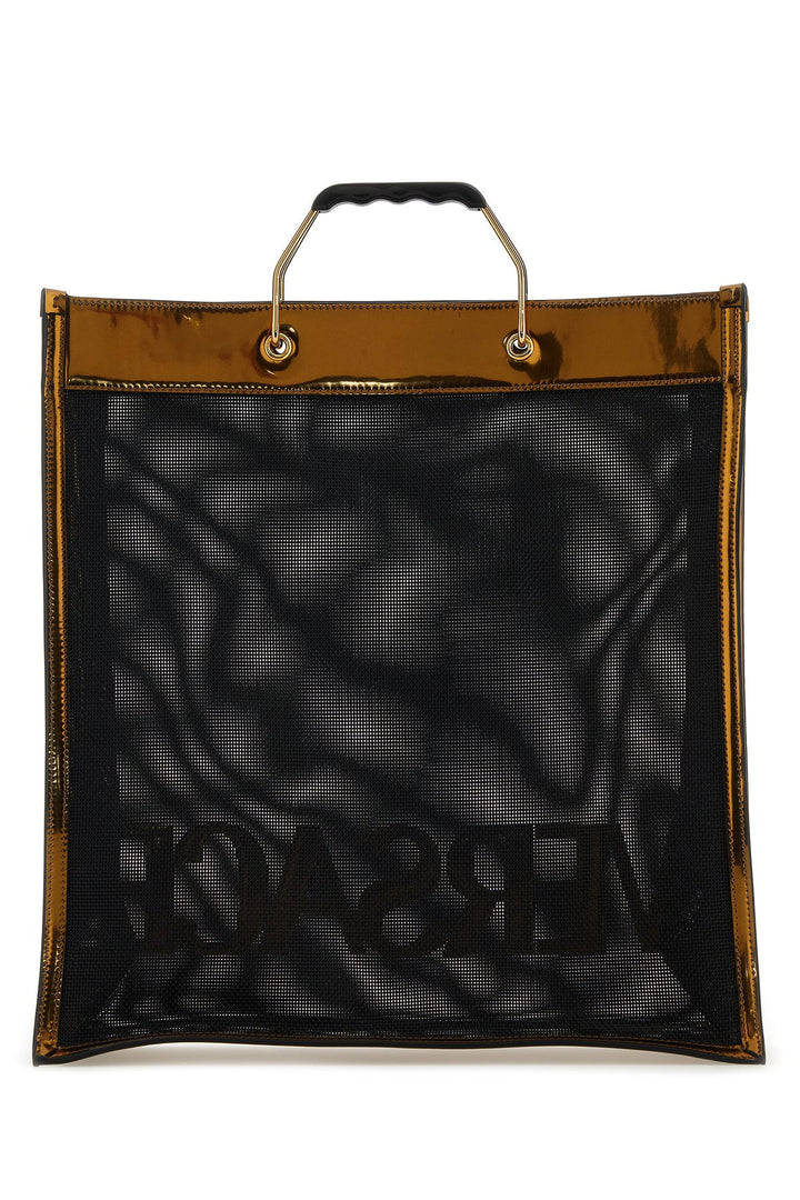 Black mesh Versace shopping bag