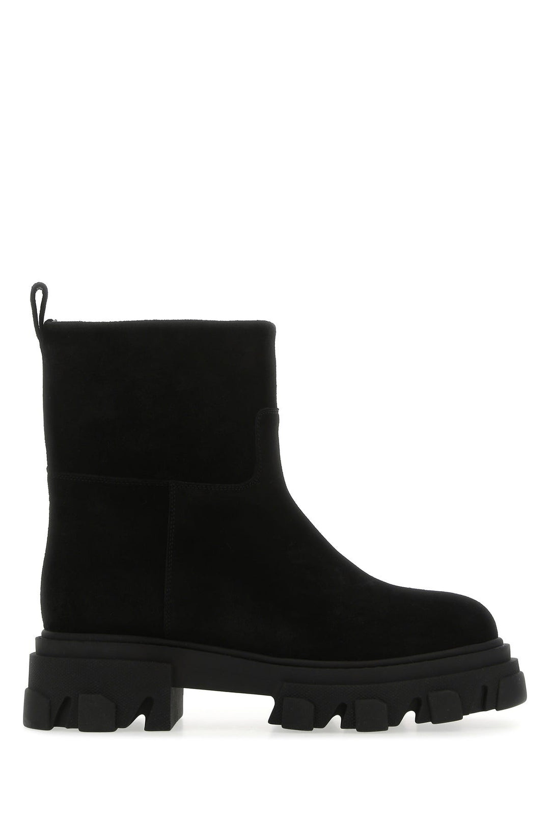 Black suede ankle boots