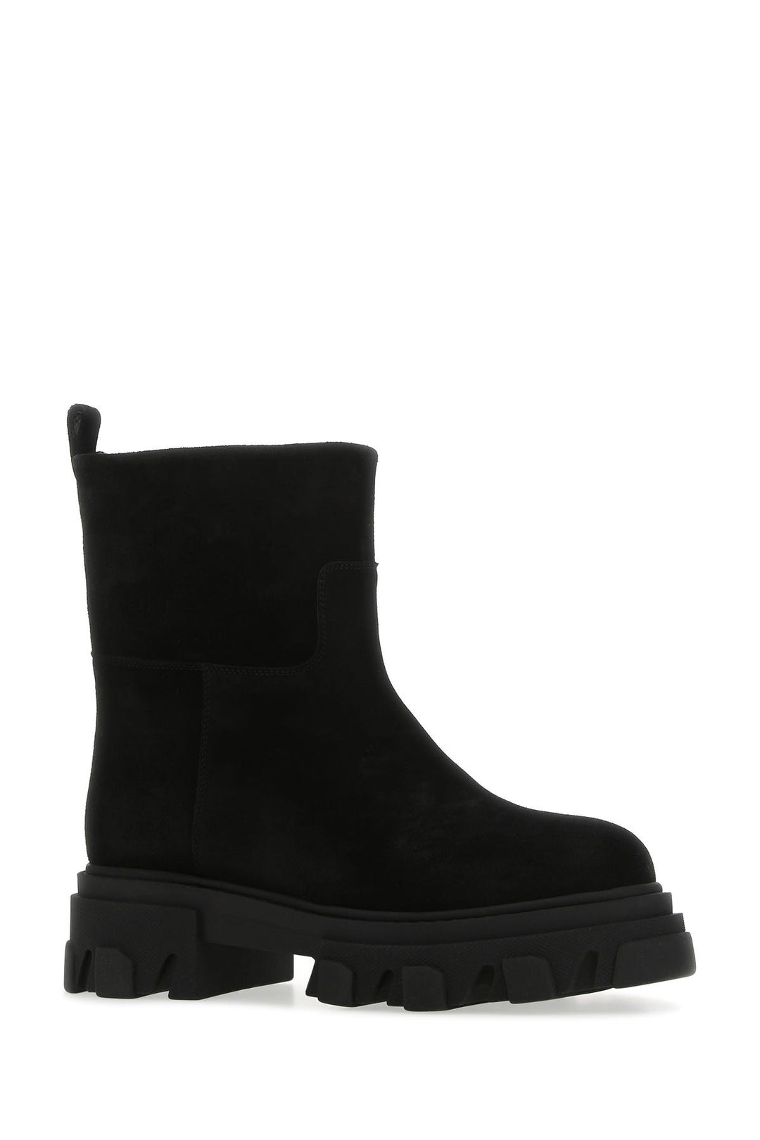 Black suede ankle boots