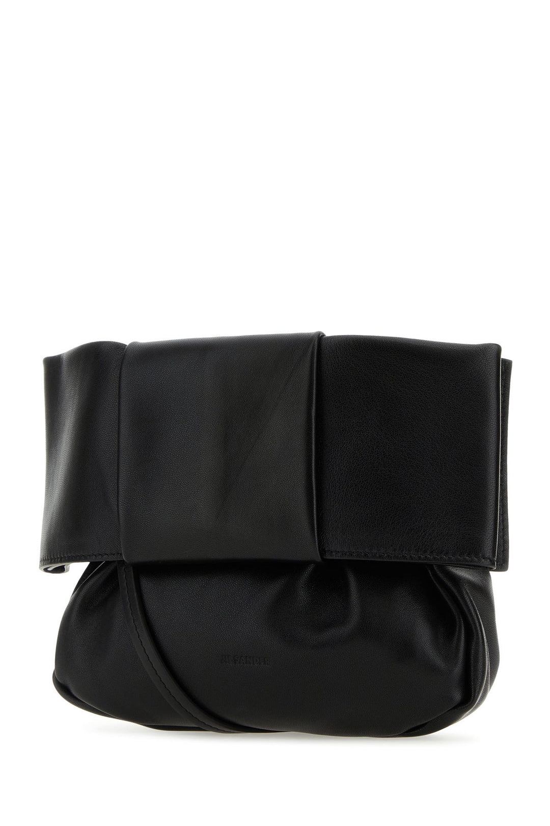 Black nappa leather bucket bag