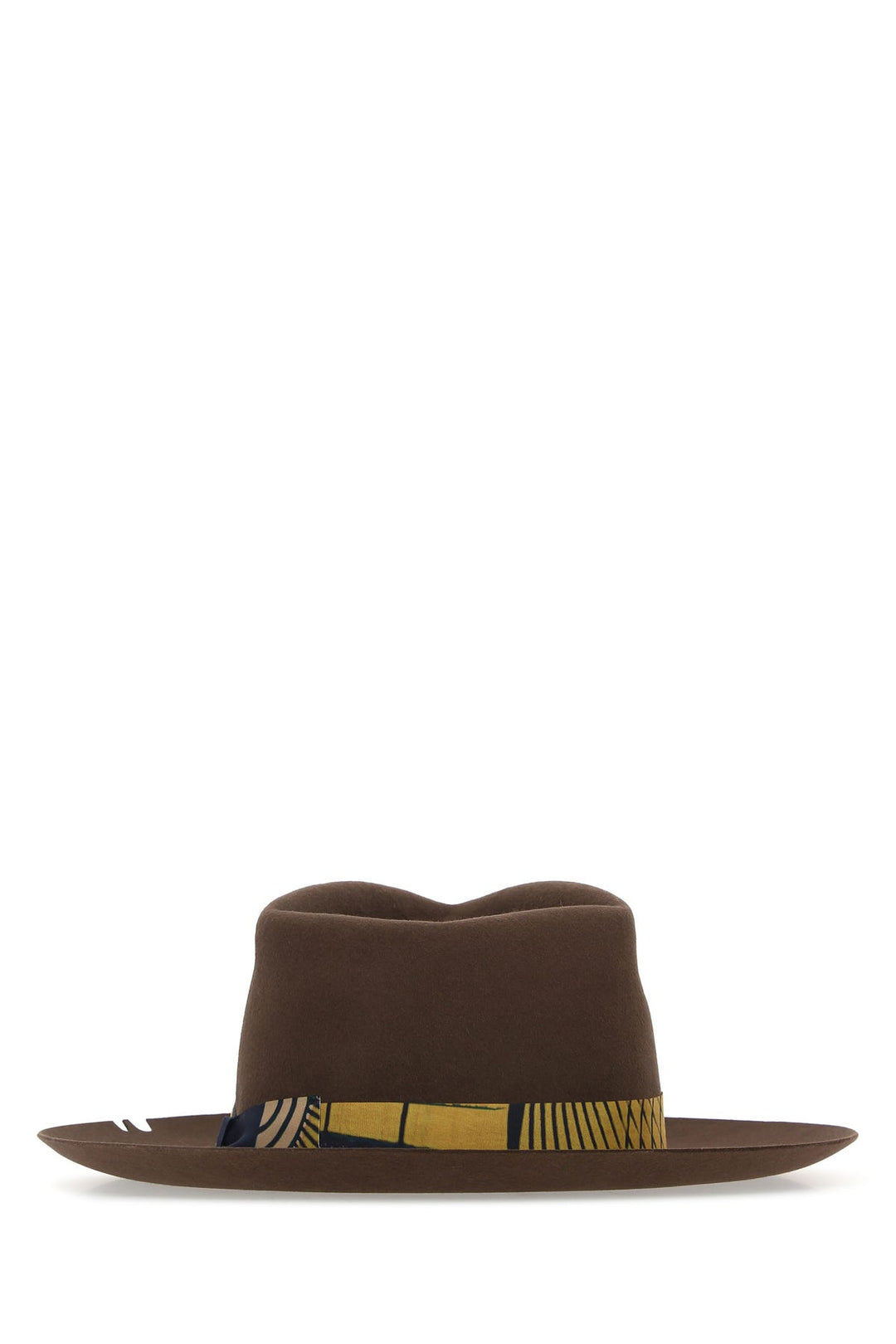 Brown felt Bouganville hat