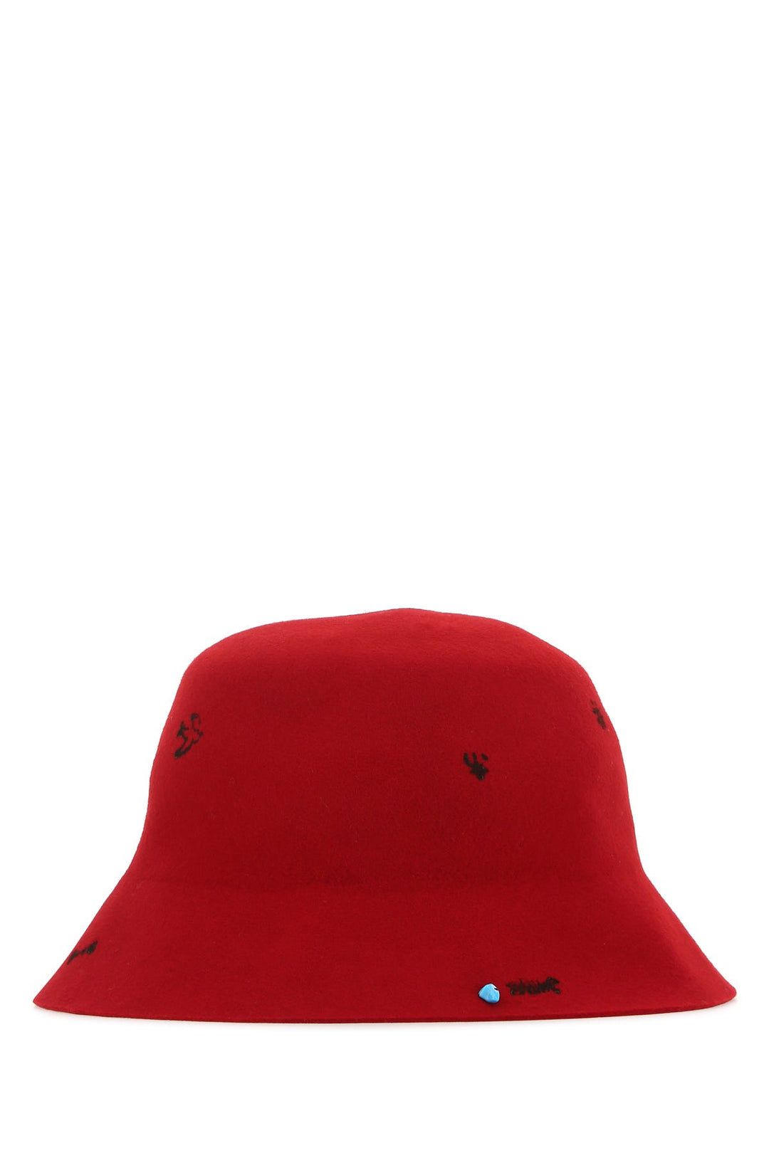 Red felt Freya bucket hat