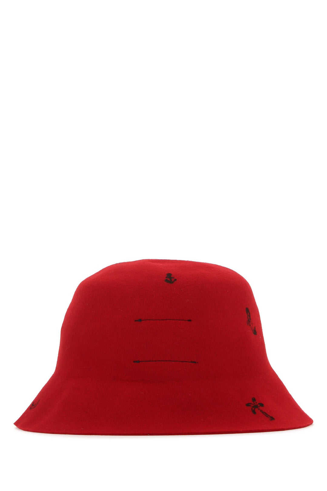 Red felt Freya bucket hat