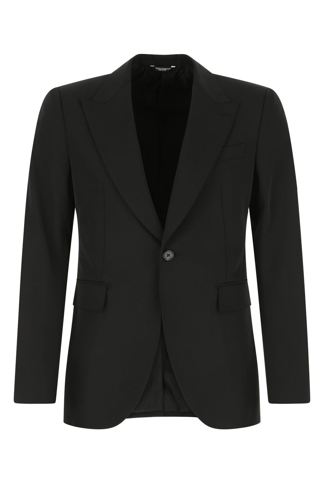 Black stretch polyester blazer