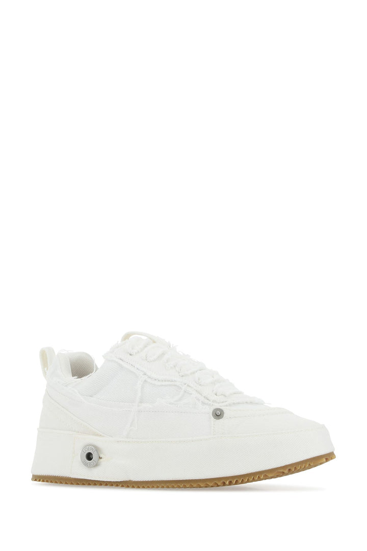 White denim Deconstructed sneakers