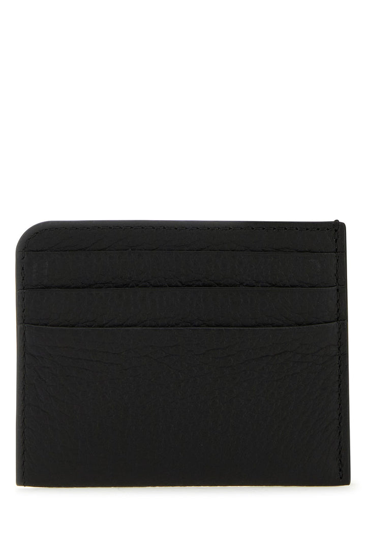 Black leather card holder