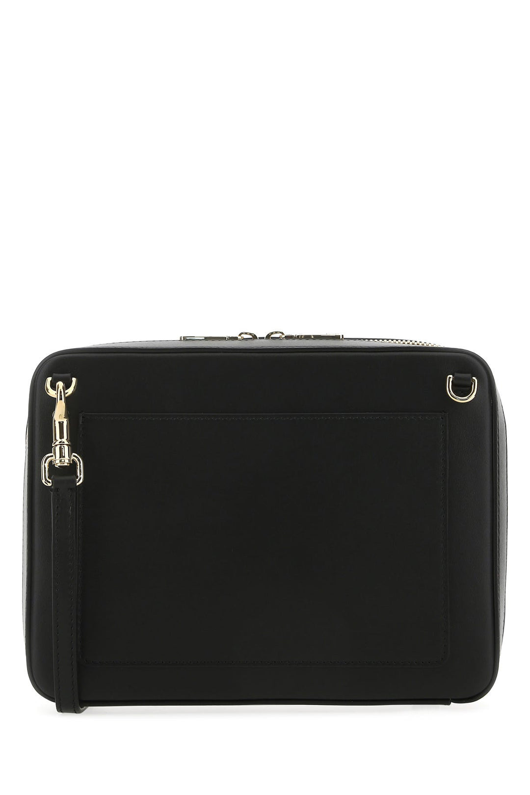 Black leather crossbody bag