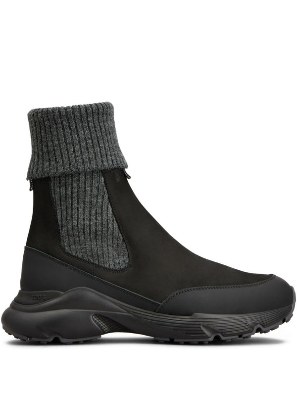 Botas de cuero de punto