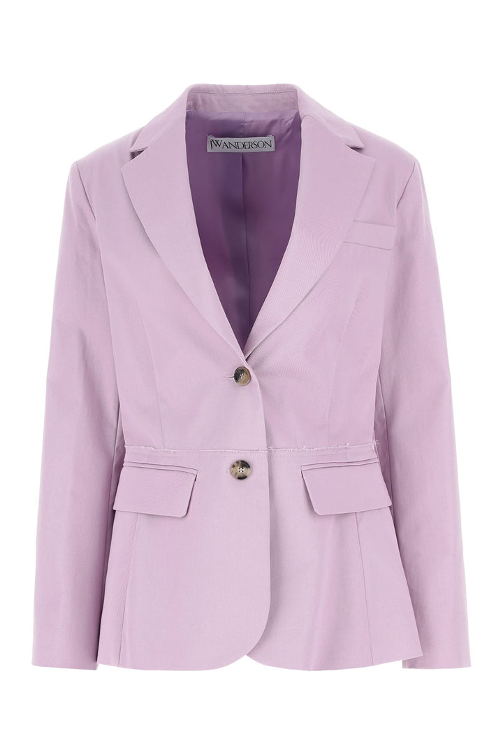 Lilac stretch cotton blazer