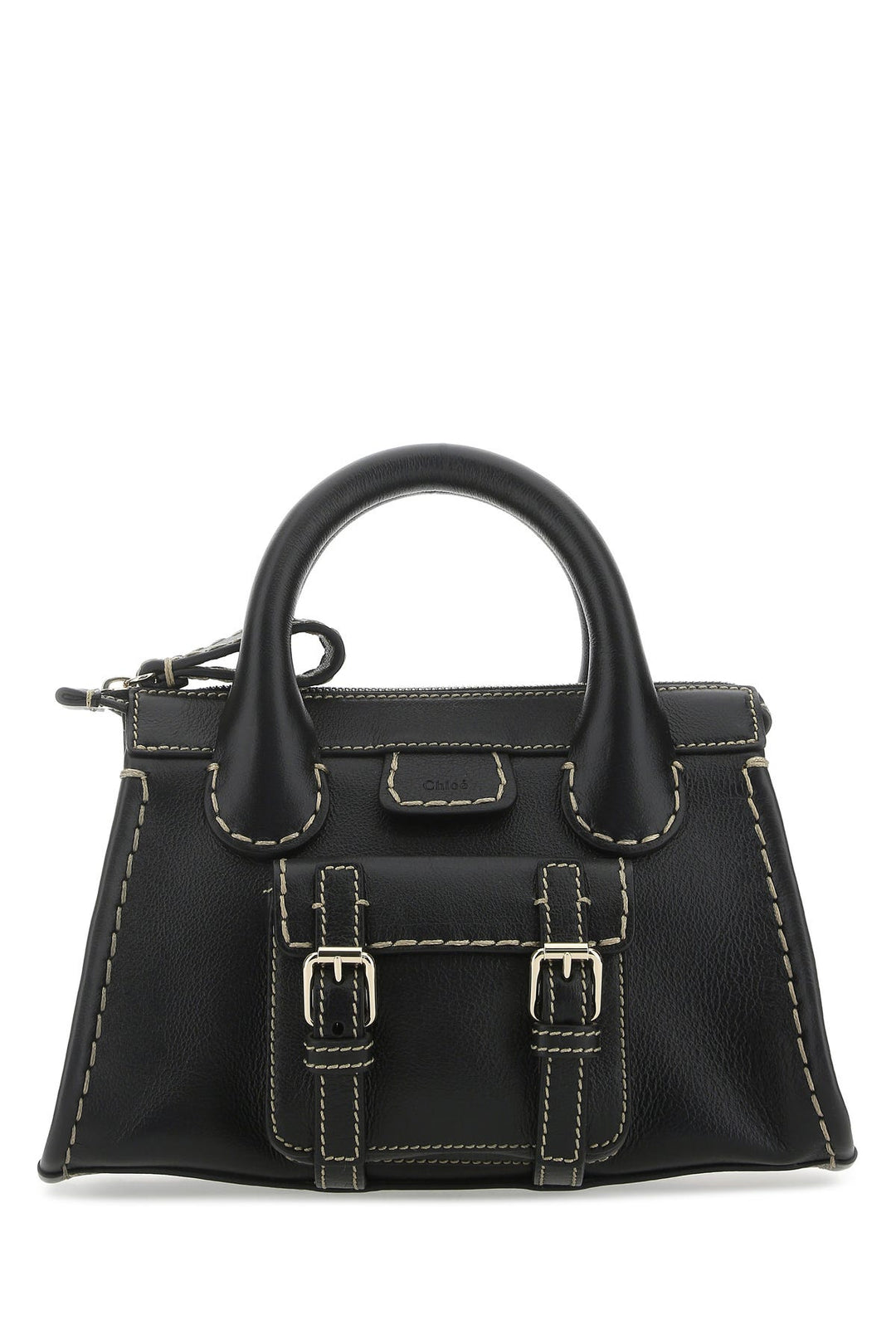 Black leather mini Edith handbag