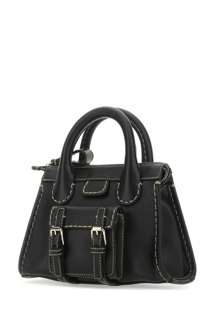 Black leather mini Edith handbag