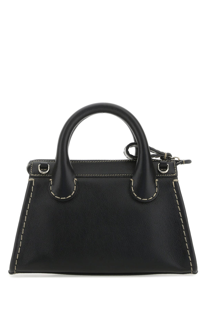 Black leather mini Edith handbag