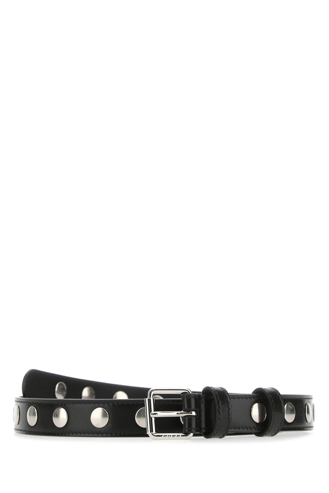 Black leather belt