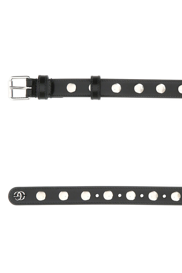 Black leather belt