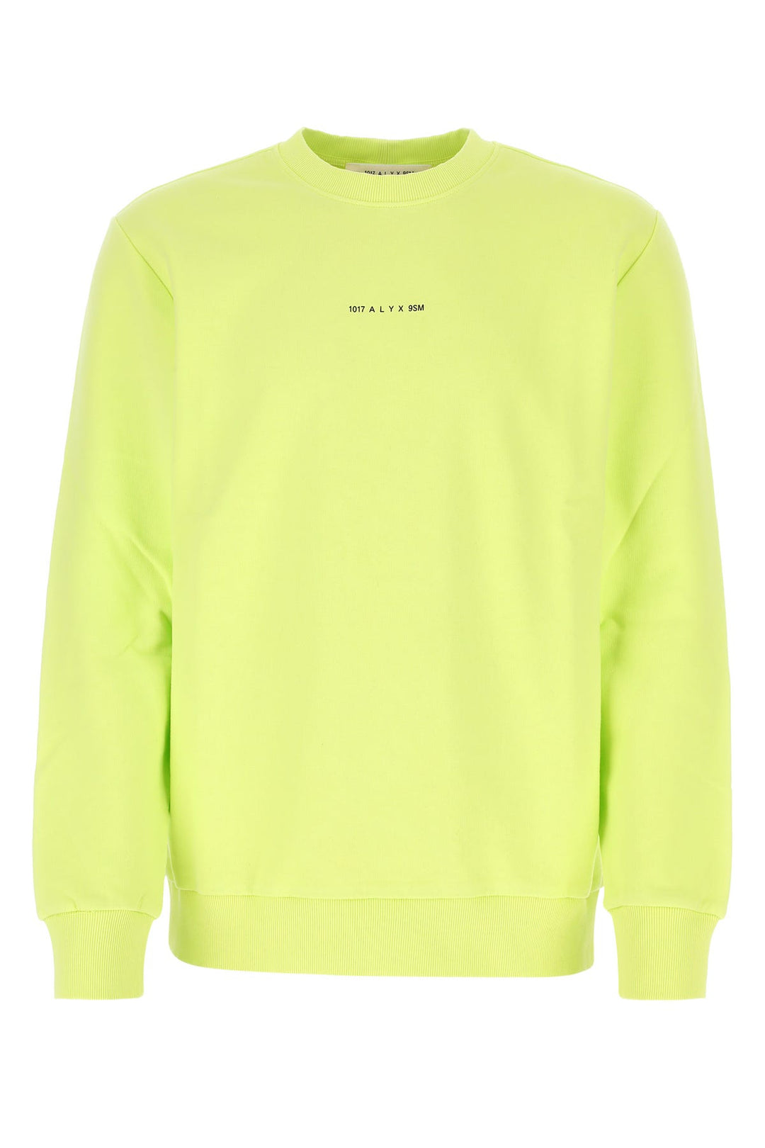 Fluo yellow cotton oversize sweatshirt