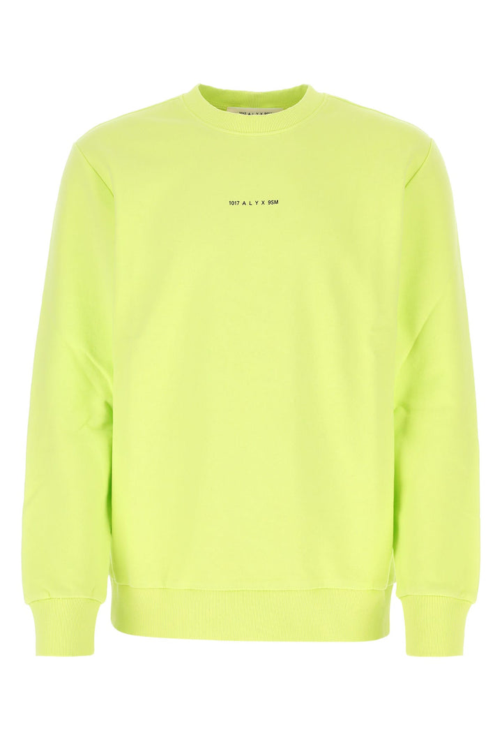 Fluo yellow cotton oversize sweatshirt