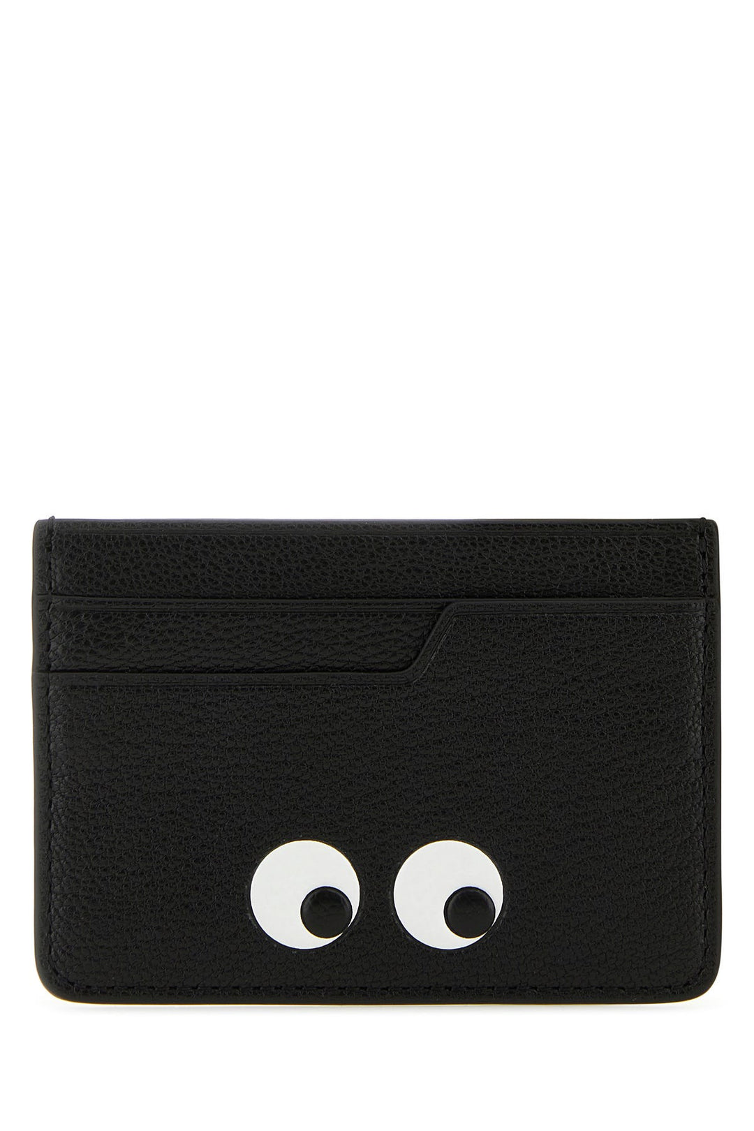 Black leather card holder